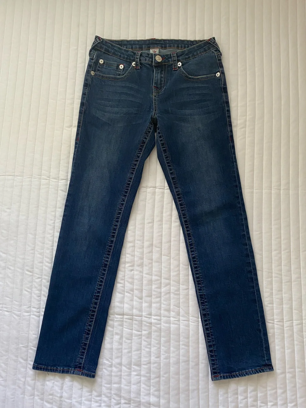 True Religion Boy’s Dark Blue Slim Straight Jeans